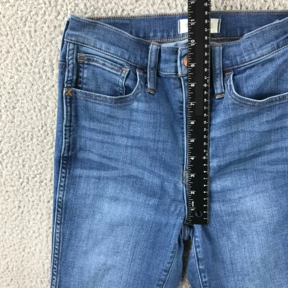MADEWELL Womens Size 25 Roadtripper Raw Hem High Rise Stretch Skinny Ankle Jeans